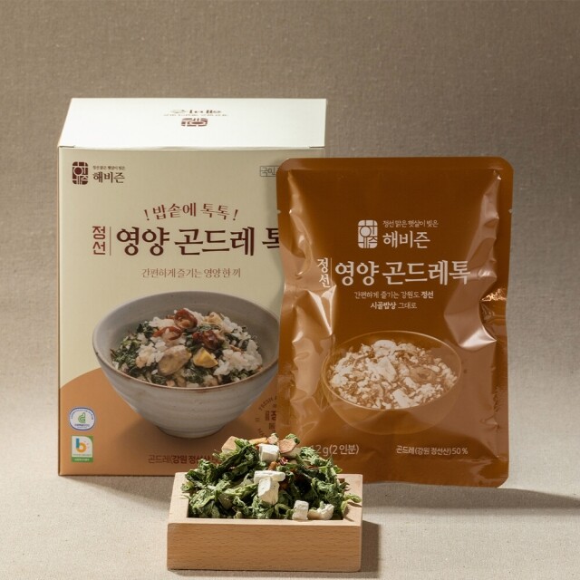 해비즌협동조합,해비즌 강원도 정선 동결건조 영양 곤드레 톡 12g x 5개입 10인분 더덕 밤 표고버섯